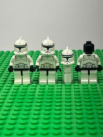 3 LEGO Star Wars Clone Trooper  Phase 1 Minifigures sw0058 4482 7163