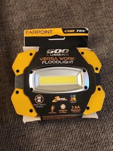 Cob Tec Versa Work Flood Light by Farpoint 600 Lumens with Battery Powered - New - Picture 1 of 6