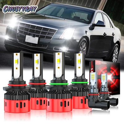 Faros LED altos y bajos para Cadillac CTS 2003-2007 6X 6000K + faros antiniebla Foto 1 de 4