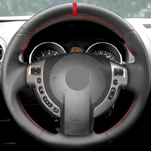 Cubierta de cuero para volante de costura Red-Line para Nissan Rogue 2008-2013 - Imagen 1 de 9