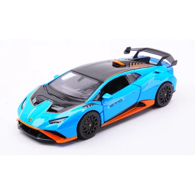 LAMBORGHINI HURACAN STO WITH SOUND LIGHT BLUE 1:32 Rastar Auto Stradali Modellin - Immagine 1 di 3