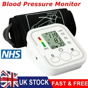 Digital Automatic Blood Pressure Monitor Upper Arm BP Machine Heart Rate 2025 UK - Picture 1 of 10