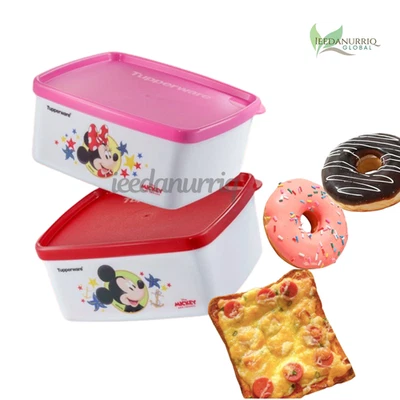 Tupperware Mickey & Minnie Snack Set of 2 400ml Cute Box for Kids - Image 1 of 4