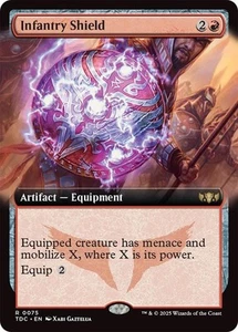 Infantry Shield MTG Commander Tarkir: Dragon EXTENDED ART NM ENG PACK FRESH x1 - Picture 1 of 2