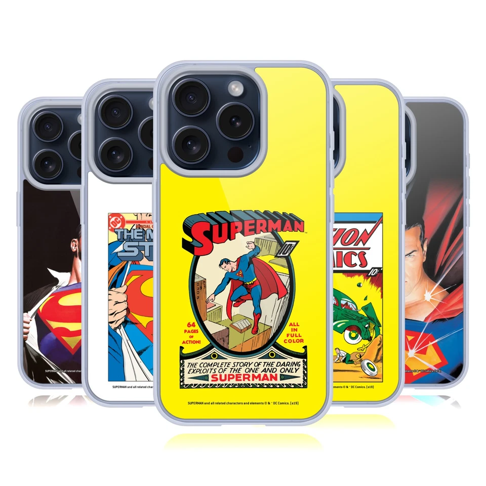 FUNDA DE GEL CON CUBIERTAS DE CÓMIC FAMOSAS DE SUPERMAN DC COMICS PARA TELÉFONOS APPLE iPHONE Foto 1 de 4