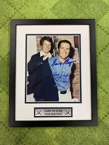 Foto Tom Watson Gary Giocatore Firmata 8x10 Jsa Auto Personalizzata Corniciata PGA Golf - Foto 1 di 4
