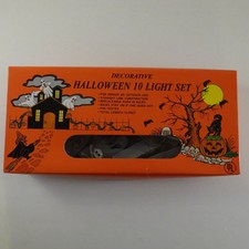 RIP Coffin Halloween 10 Light String Light Set Vintage