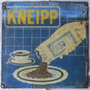 KNEIPP Ancienne plaque tôle publicitaire "Malt Kneipp de Maurel" années art déco - Imagen 1 de 6