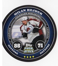 2009-10 Topps Puck Attax Colorado Avalanche Hockey Card #44 Milan Hejduk