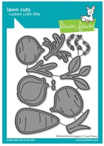New! Lawn Fawn STITCHED ROOT VEGGIES Lawn Cuts Craft Cutting Die LF3374 - Picture 1 of 1