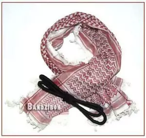 Bufandas para el cuello Shemagh para hombre a cuadros árabe rojo/blanco Keffiyah Keffiyeh - Imagen 1 de 3