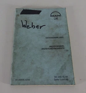 Tabellenbuch Nutzfahrzeuge MAN LKW + Bus Stand 10/1999 - Bild 1 von 4