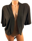 Cato Brown Spandex Stretch Shrug Short Sleeve Open Cardigan Top 22/24W
