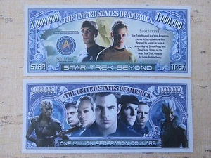 Star Trek Beyond 2016 Abenteuer TV-Show - 1.000.000 $ One Million Dollar Bill - Bild 1 von 3