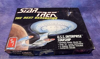1988 Star Trek Next Generation USS Enterprise 18” Model Kit 6619 Unbuilt Vintage - Image 1 of 4