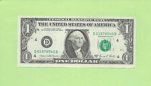 1969D ..UNCIRC $1 D 0157 6940 B .... 1969D $1 D-B NICE NOTE - Picture 1 of 2