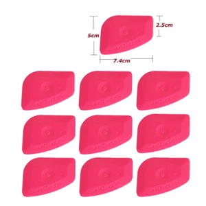 10 Pcs Hard Card Pink Scraper Vinyl Car Wrapping Bubble FREE Mini Squeegee Tool - Picture 1 of 1