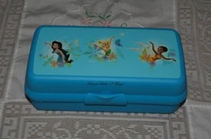 TUPPERWARE DISNEY TINKERBELL FAIRY AQUA SUB HOAGIE RECTANGLE SANDWICH KEEPER - Picture 1 of 1