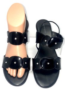 Karen Scott ECHO Patent Leather Sandals Size 8M Black B*O