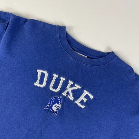 Vintage Duke Blue Devils Sweatshirt Pullover Blue Basketball Sz L Vtg 90s Men’s Cover