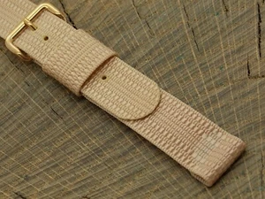 Vintage NOS Unused Gemex Tan Nylon with Gold Tone Buckle Watch Band 16mm Long - Picture 1 of 5