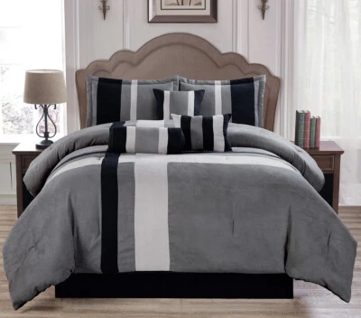 EMPIRE HOME FASHION Aberdeen Luxury 7-piece Suede Winter Bedding Comforter Set!