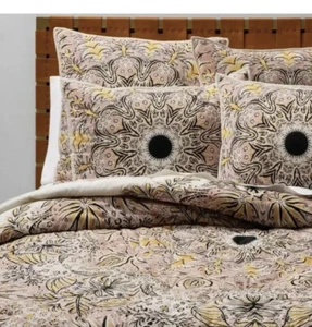 Opalhouse Floral Medallion 2 pc Twin XL Quilt Sham Set Cream NEW - Picture 1 of 5