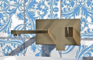 Badewannen- Armatur / Valaz 30018 gold wall faucet - Bild 1 von 14