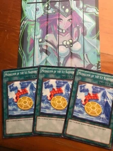 Yugioh 3x Medallion of the Ice Barrier STBL-EN054 Common 1st Edition Light Play - Picture 1 of 1