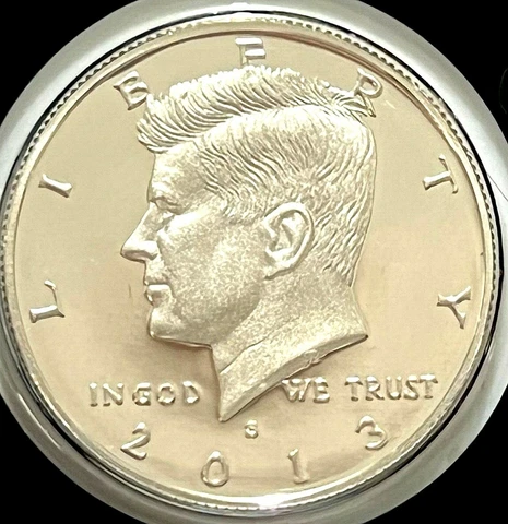 2013 s Silver & Clad Proof Kennedy Half Dollar 2 Coin Lot Set Cover