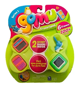 Gomu Series 1 Set of 6 Erasers (Boombox, Rabbit, Picture Frame, PDA + 2 Mystery) - Picture 1 of 1