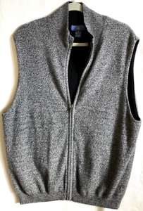 Dicke Kaschmir Wendeweste, grau oder schwarz, Reißverschluss vorne, neu ohne Etikett, XL - Bild 1 von 5