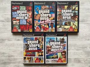 SONY PS2 Grand Theft Auto Ⅲ & Vice City & San Andreas & liberty City Stories set