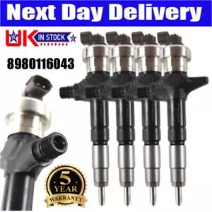 4X Fuel Injector For Isuzu D-Max Holden Rodeo 4JJ1 3.0L 8980116043 UK STOCK - Picture 1 of 9