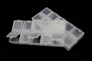 2 pcs Fly Tying Beads Container Plastic Box 10 Compartments Fly Fishing Box - Picture 1 of 3