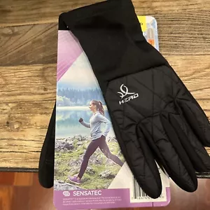 New Head Women's Hybrid Running Gloves with Sensatec Touchscreen Small Black - Picture 1 of 5