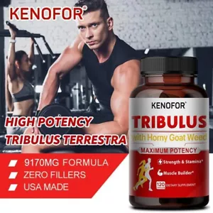 Tribulus 7000 mg Testosterona Aumenta la Masa Muscular 30 a 120 Cápsulas - Imagen 1 de 11