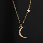 Simple All-Match Moon And Star Pendant Chocker Necklace Short Clavicle Chain