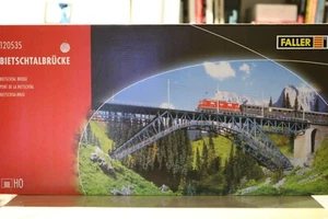 Large 2 Way Right Metal Bridge-HO-1/87-FALLER 120535 - Picture 1 of 7