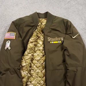 Nike Pittsburgh Steelers Salute Service Camo Reversible 2 In 1 Jacket Mens Small - Picture 1 of 14