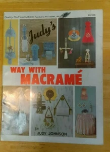 Vintage Judy's Way w/Macrame by Judy Johnson Macrame 1979 kitchen Planters etc - Picture 1 of 5