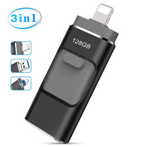 1TB 3 in 1 USB 3.0 Flash Drive Memory Stick U Disk For iPhone IOS PC 64/128/512G