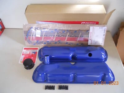New 1964 Ford Falcon V-8 Valve Cover Set with Cap and Gaskets 1965-1968 Mustang - Image 1 of 4