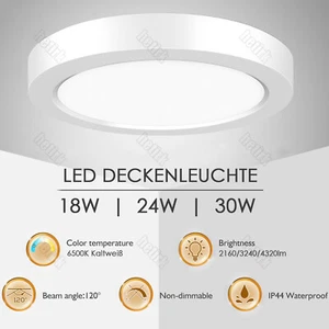 Panel LED 18W/24W/30W Lámpara de montaje Lámpara de techo Construcción de montaje Lámpara de pared redonda - Imagen 1 de 18