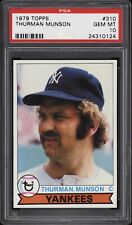 1979 Topps #310 Thurman Munson - Yankees - PSA 10 - *24 - Pop 14 - Baseball Card