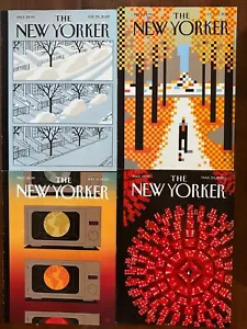 Lot of 4 New Yorker Magazine Covers Only by Christoph Niemann 2020-2023 - Picture 1 of 6
