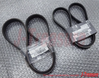 Juego de correa de alternador y correa de compresor de ventilador genuino Nissan 350Z Z33 2003-2007 OEM Foto 1 de 4