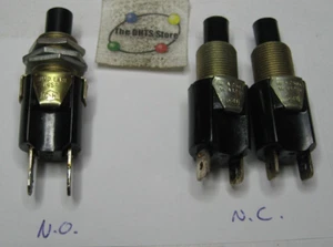 Push-Button Switch Black Momentary SPST N.O. N.C. C-H .25A 250V - Used Qty 3 - Picture 1 of 3