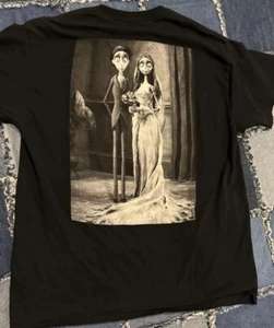 Tim Burton's Corpse Bride Men's T-Shirt Black Size Large Dbl Sided - Picture 1 of 5