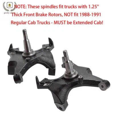 Husillos de caída de 2" para Chevrolet Silverado C1500 1/2 tonelada cabina extendida 1988-1998 Foto 1 de 4